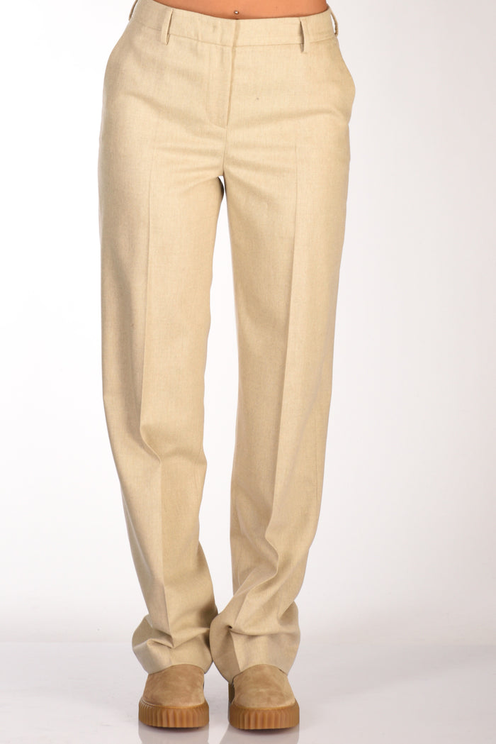 Pt Torino Pantalone Ambra Beige Chiaro Donna - 3