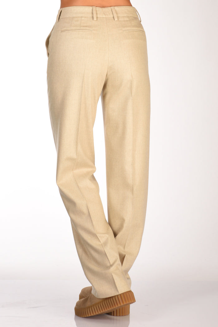 Pt Torino Pantalone Ambra Beige Chiaro Donna - 6