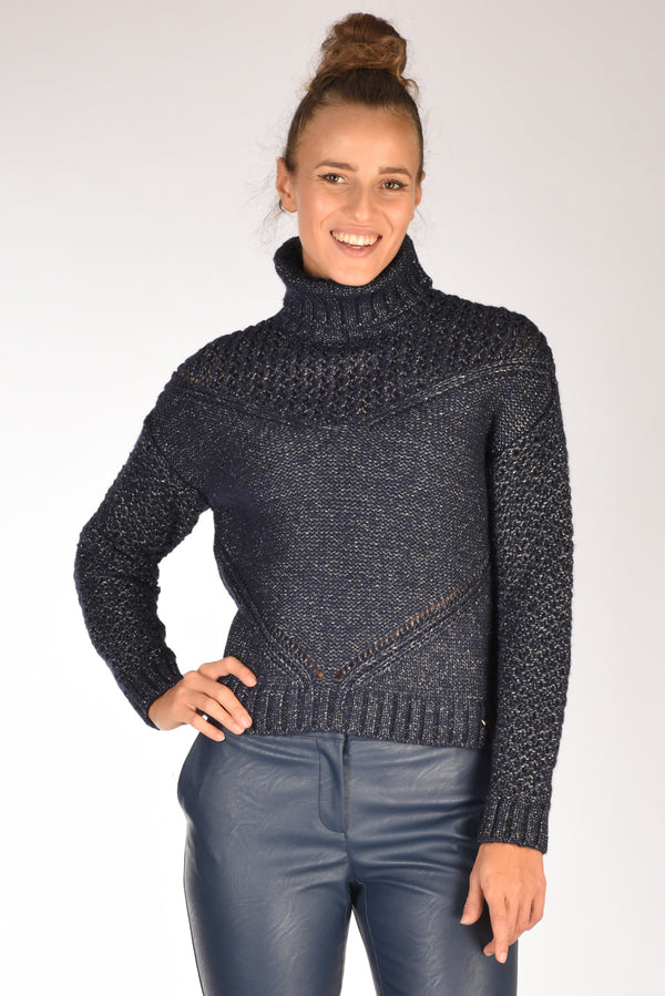 Herno Maglia Coll Blu Donna
