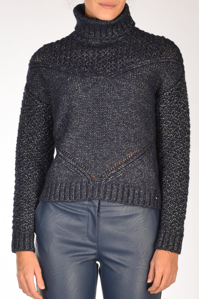 Herno Maglia Coll Blu Donna - 3