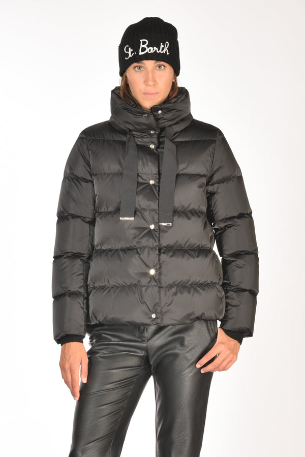 Herno Cappa In Raso Nero Donna