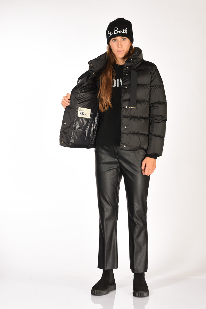 Herno Cappa In Raso Nero Donna - 6