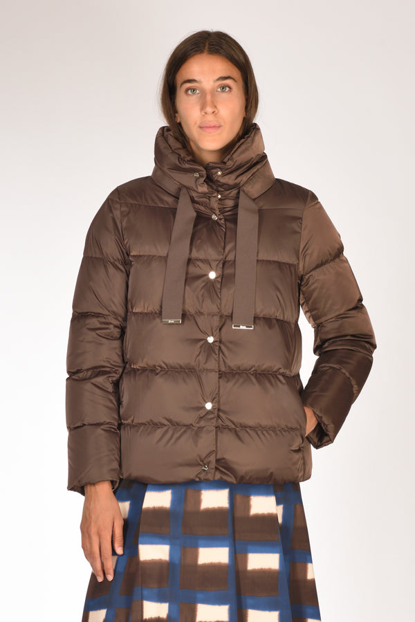 Herno Cappa In Raso Marrone Donna