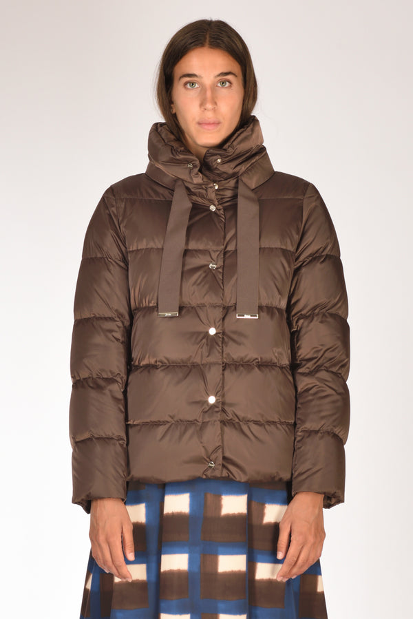 Herno Cappa In Raso Marrone Donna-2