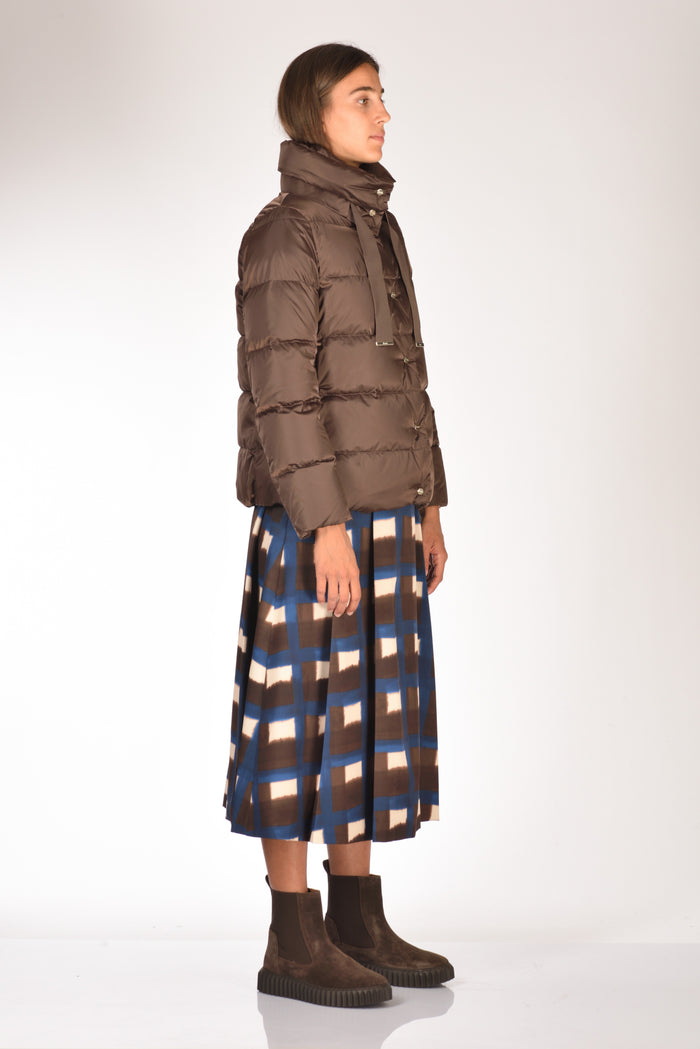 Herno Cappa In Raso Marrone Donna - 4