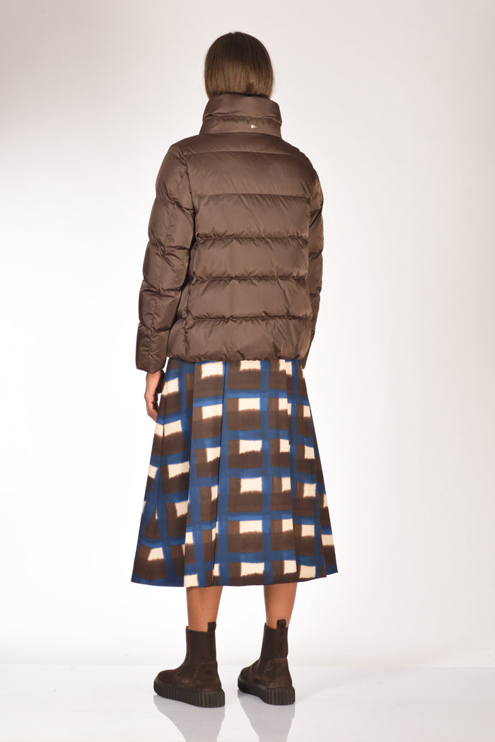 Herno Cappa In Raso Marrone Donna - 5
