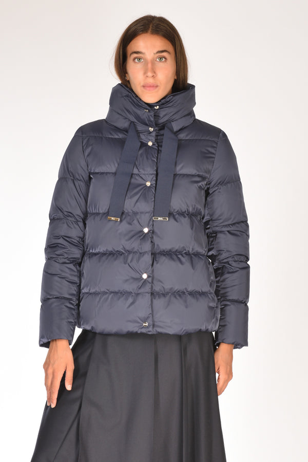 Herno Cappa In Raso Blu Donna