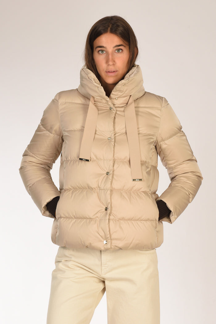 Herno Cappa In Raso Beige Donna - 1