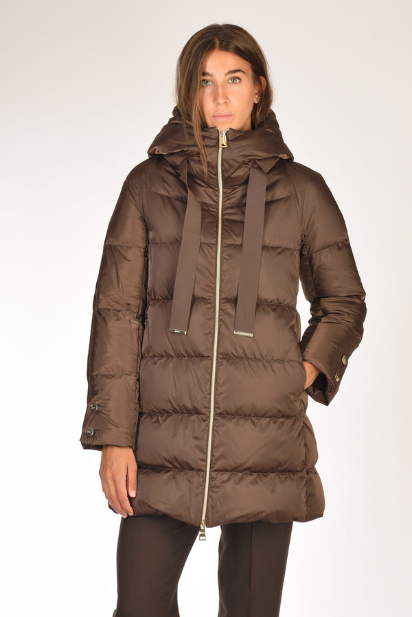 Herno Piumino In Raso Marrone Donna