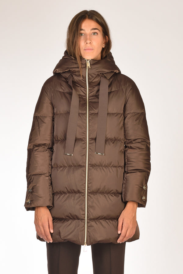 Herno Piumino In Raso Marrone Donna-2