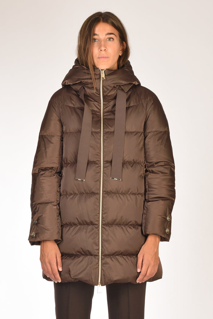 Herno Piumino In Raso Marrone Donna - 2