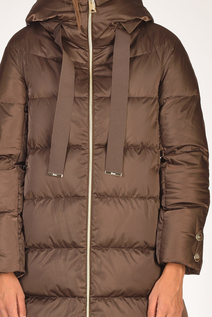 Herno Piumino In Raso Marrone Donna - 3