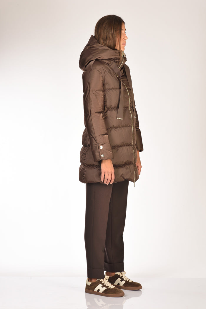 Herno Piumino In Raso Marrone Donna - 4