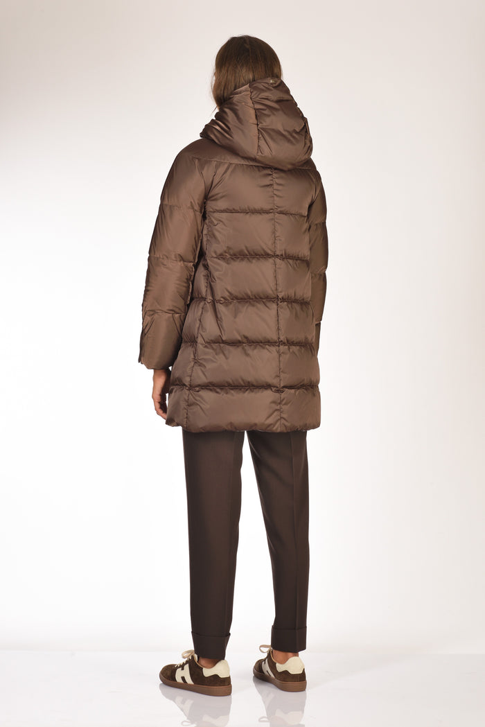 Herno Piumino In Raso Marrone Donna - 5