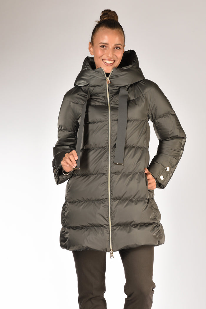 Herno Piumino In Raso Grigio Scuro Donna - 1