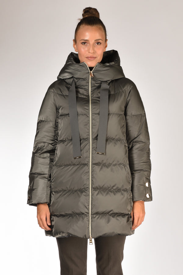 Herno Piumino In Raso Grigio Scuro Donna-2