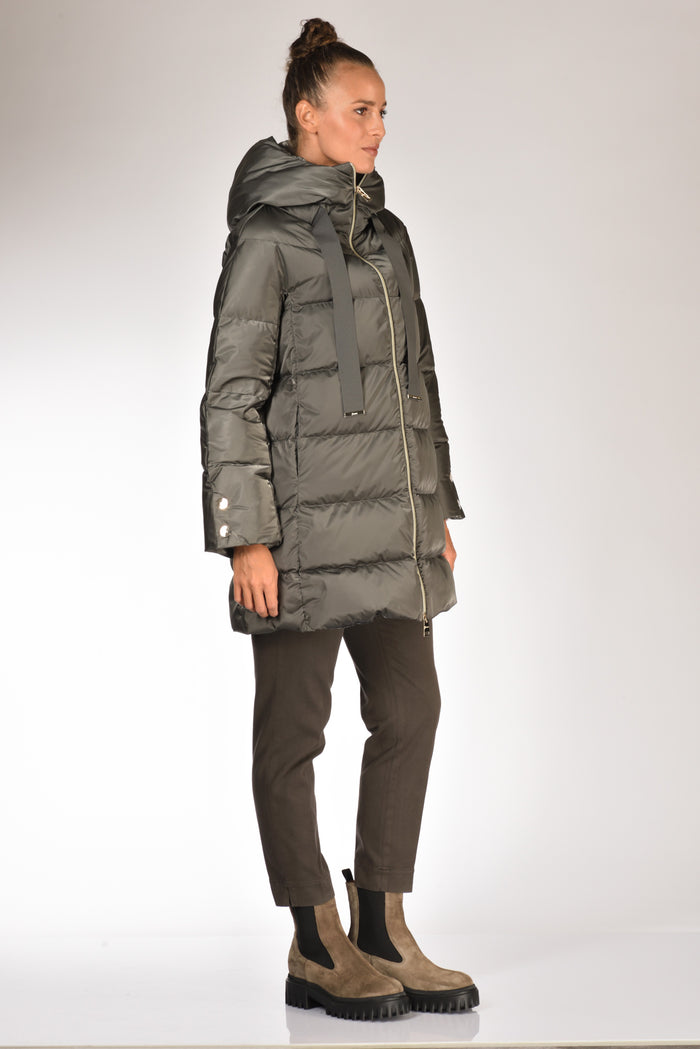 Herno Piumino In Raso Grigio Scuro Donna - 4