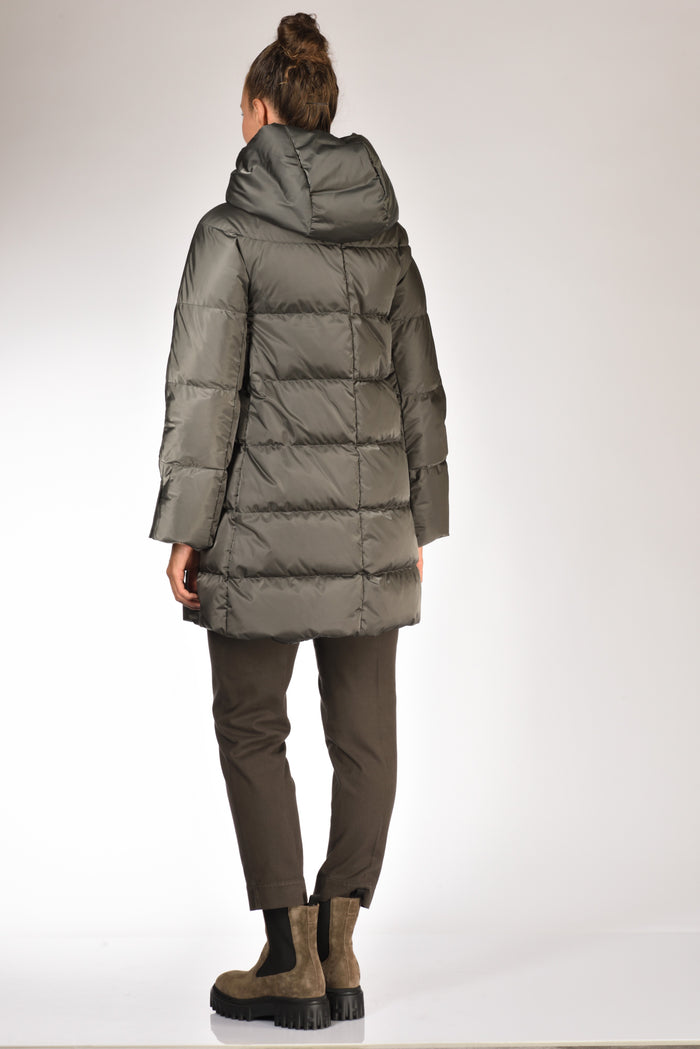 Herno Piumino In Raso Grigio Scuro Donna - 5