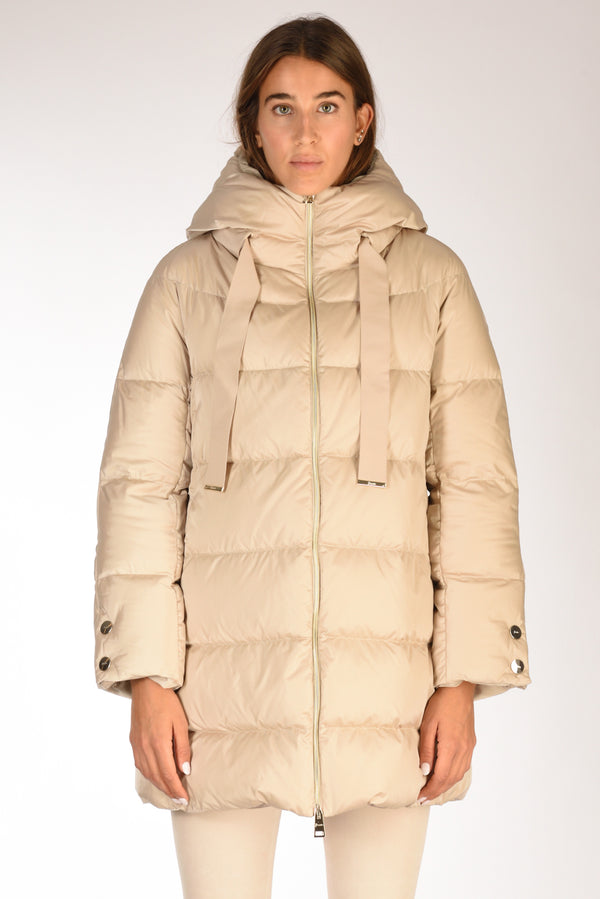 Herno Piumino In Raso Beige Donna-2
