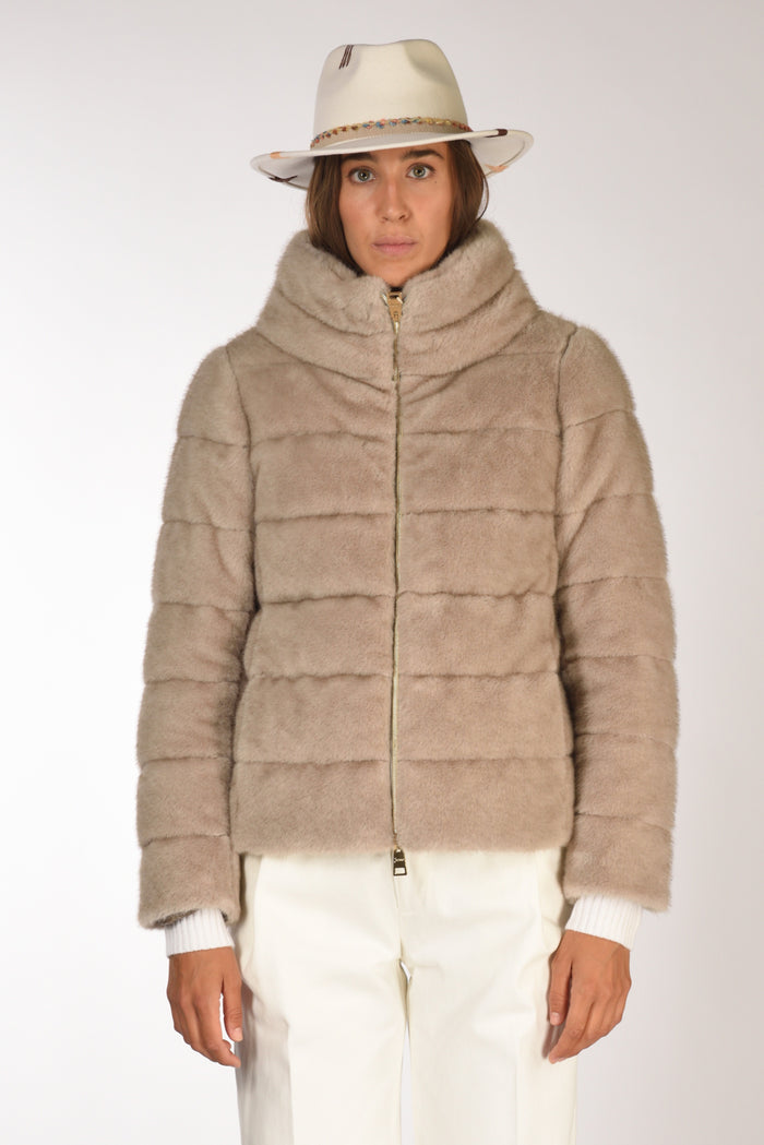 Herno Piumino Corto Beige Donna - 2