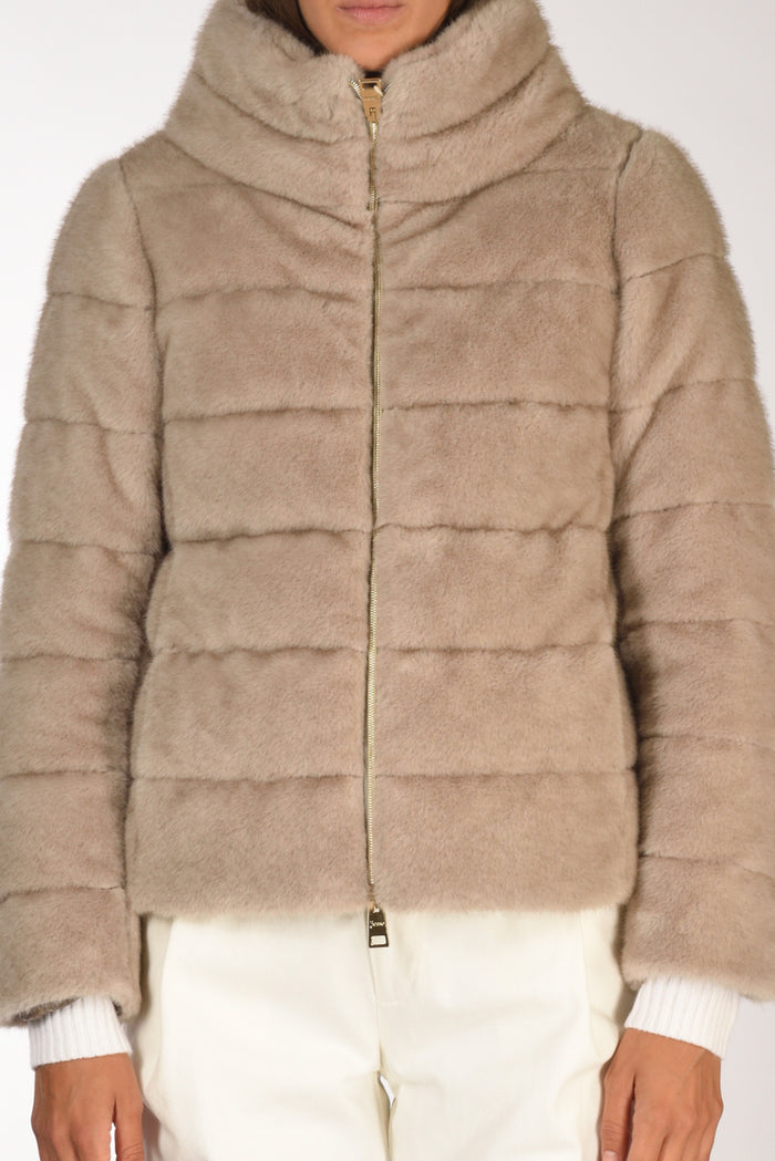 Herno Piumino Corto Beige Donna - 3