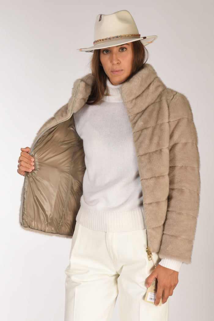 Herno Piumino Corto Beige Donna - 6