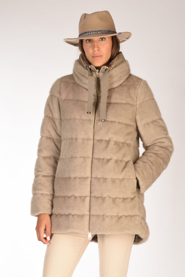 Herno Piumino A Shape Beige Donna