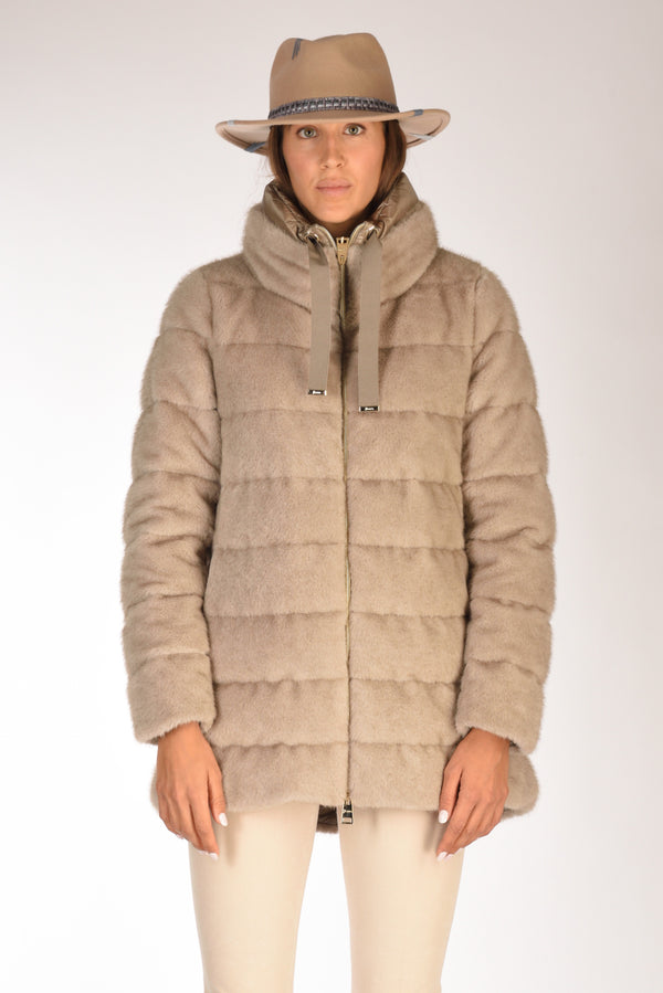 Herno Piumino A Shape Beige Donna-2