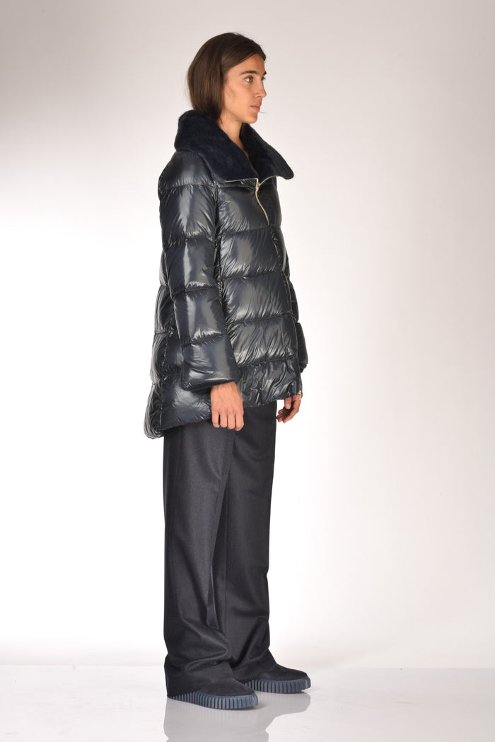 Herno Piumino A Shape Blu Donna - 4