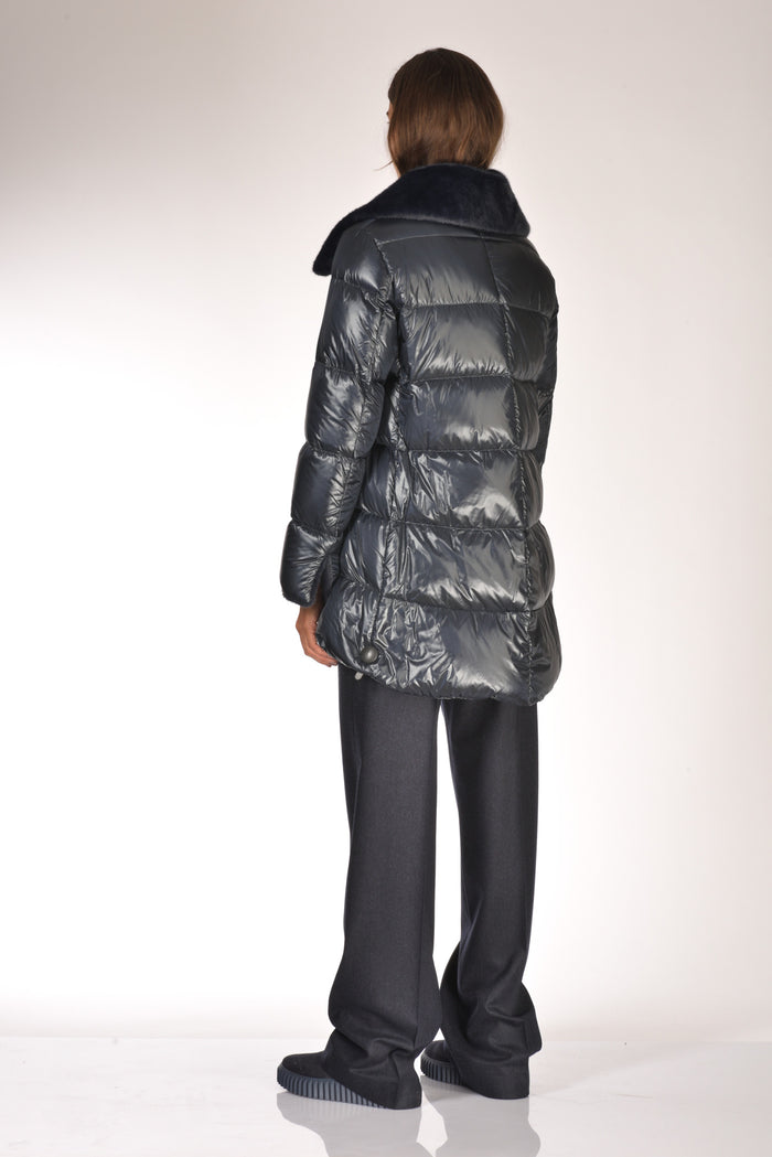 Herno Piumino A Shape Blu Donna - 5