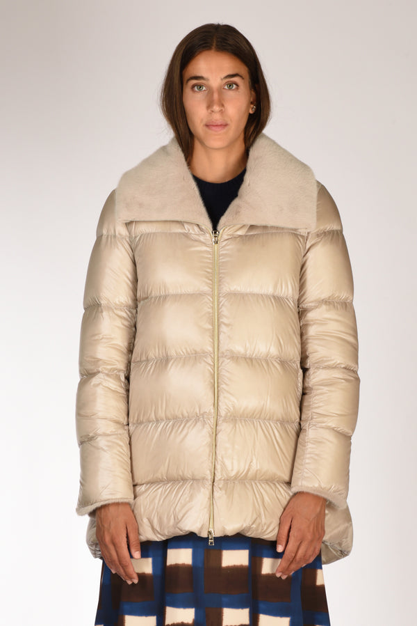 Herno Piumino A Shape Beige Donna-2