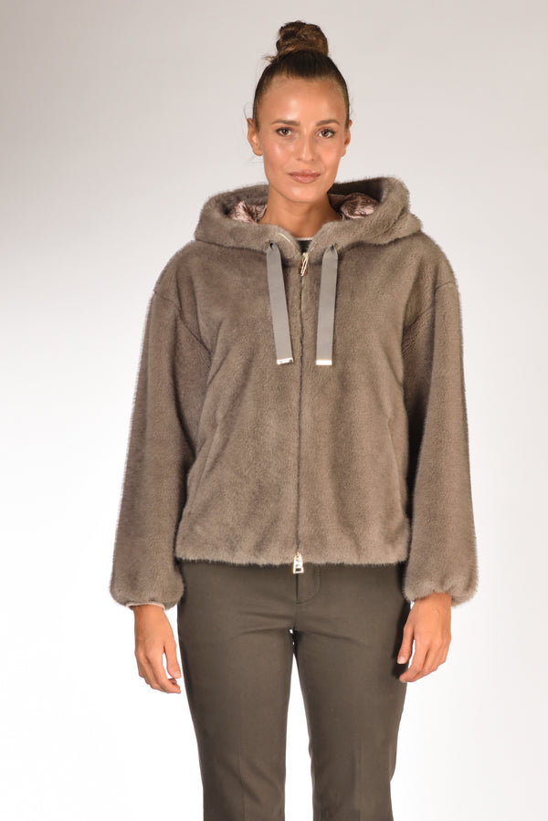 Herno Bomber Soft Grigio Donna-2