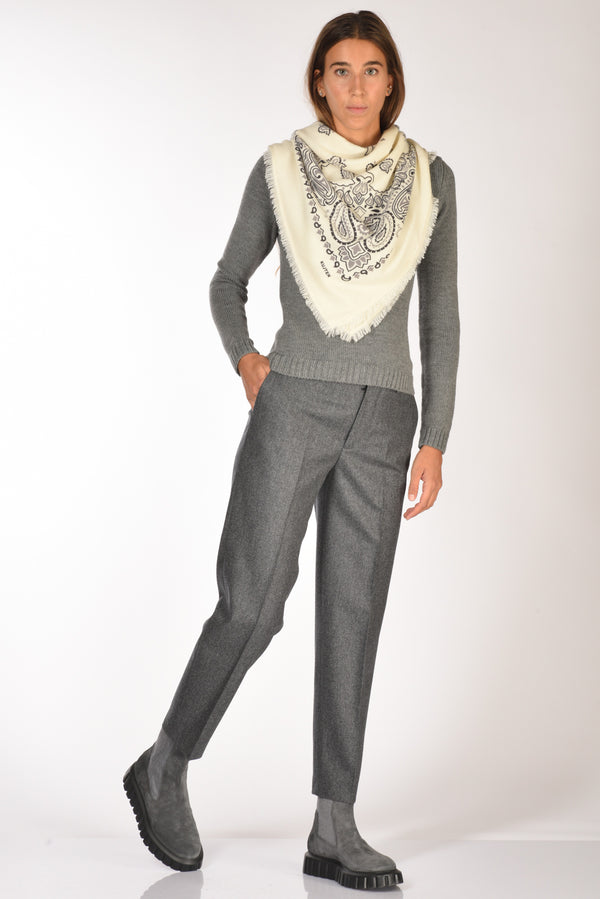Voile Blanche Stivale Grenelle Grigio Scuro Donna-2