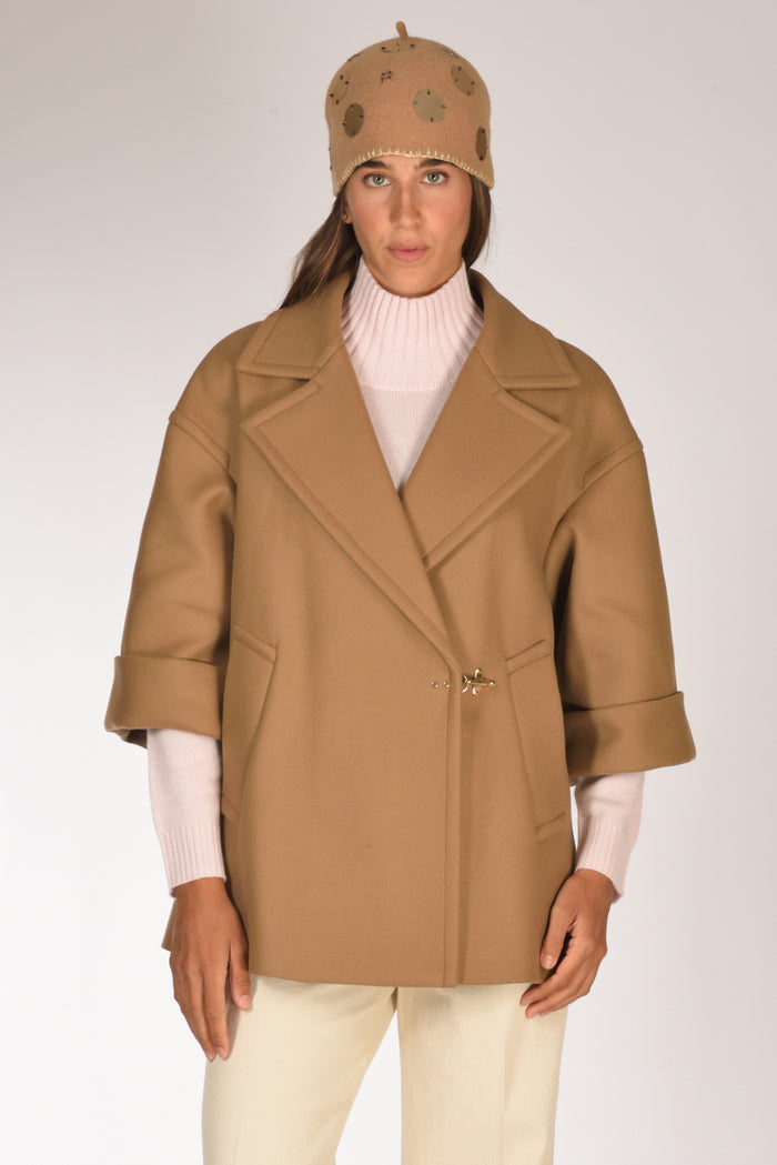 Fay Cappa Double Beige Scuro Donna - 2