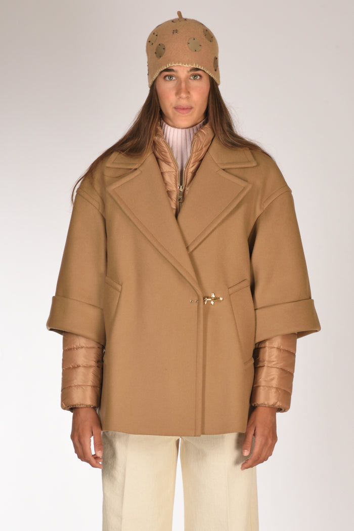 Fay Cappa Double Beige Scuro Donna - 4