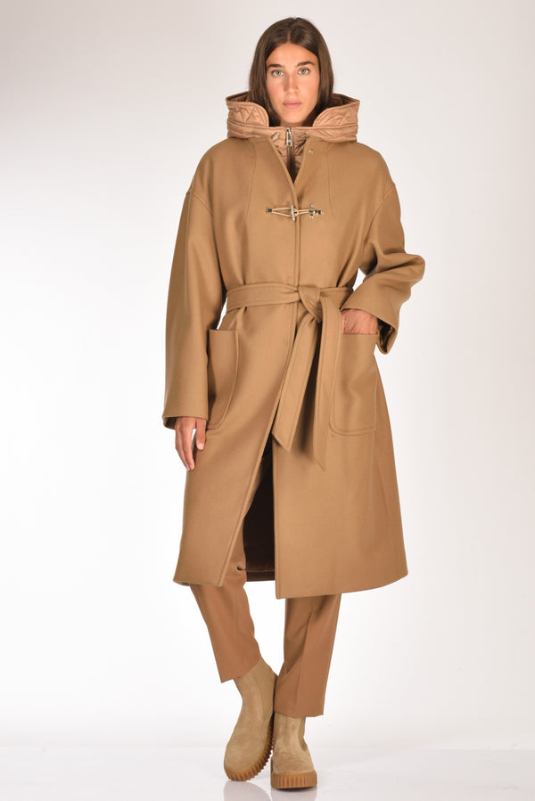 Fay Cappotto Toggle Beige Scuro Donna
