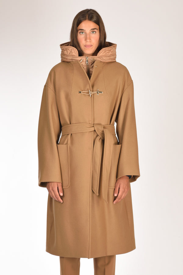 Fay Cappotto Toggle Beige Scuro Donna-2