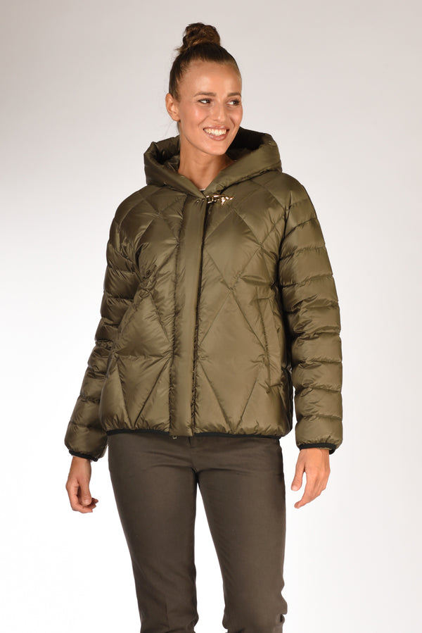 Fay Piumino Argyle Verde Donna