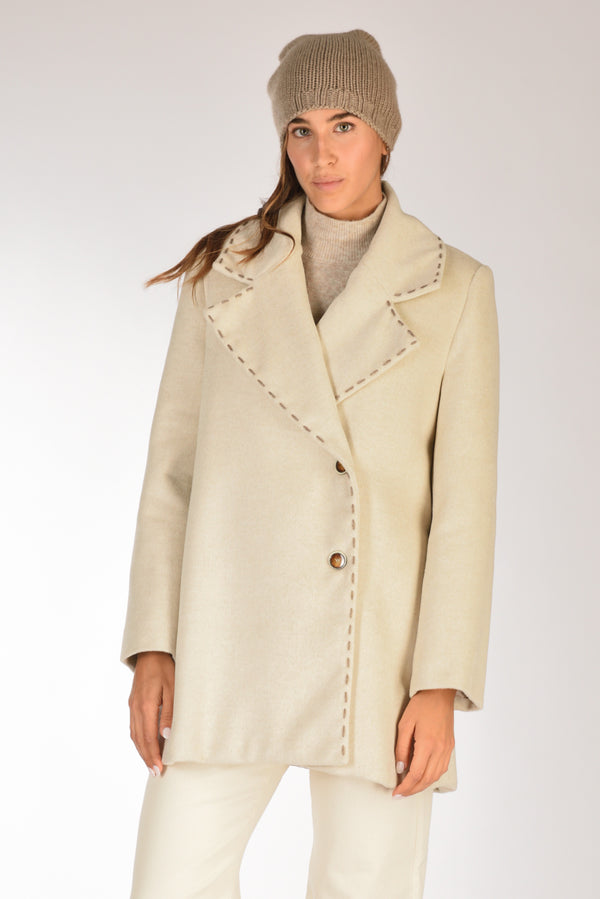 Gabriele Bellini Caban Doppiopetto Beige Chiaro/beige Donna