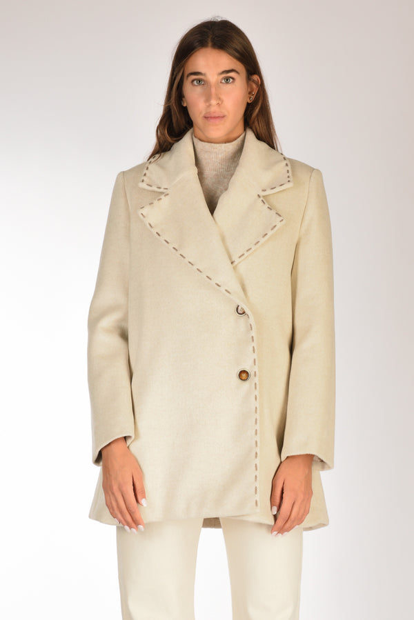 Gabriele Bellini Caban Doppiopetto Beige Chiaro/beige Donna-2