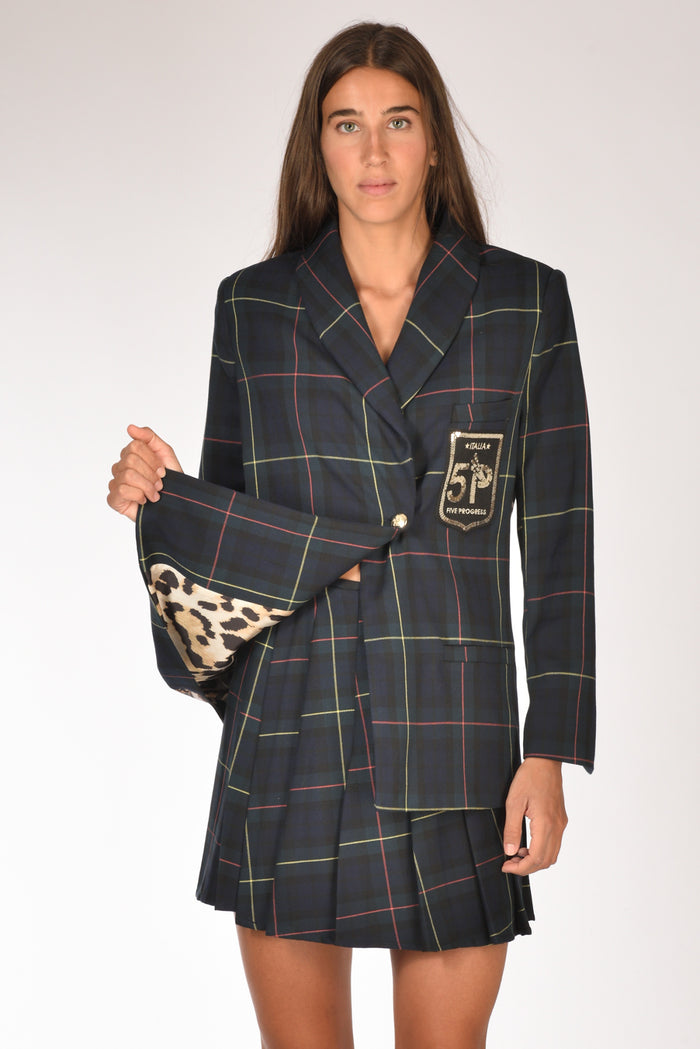 5 Progress Giacca Tartan Verde Donna - 6