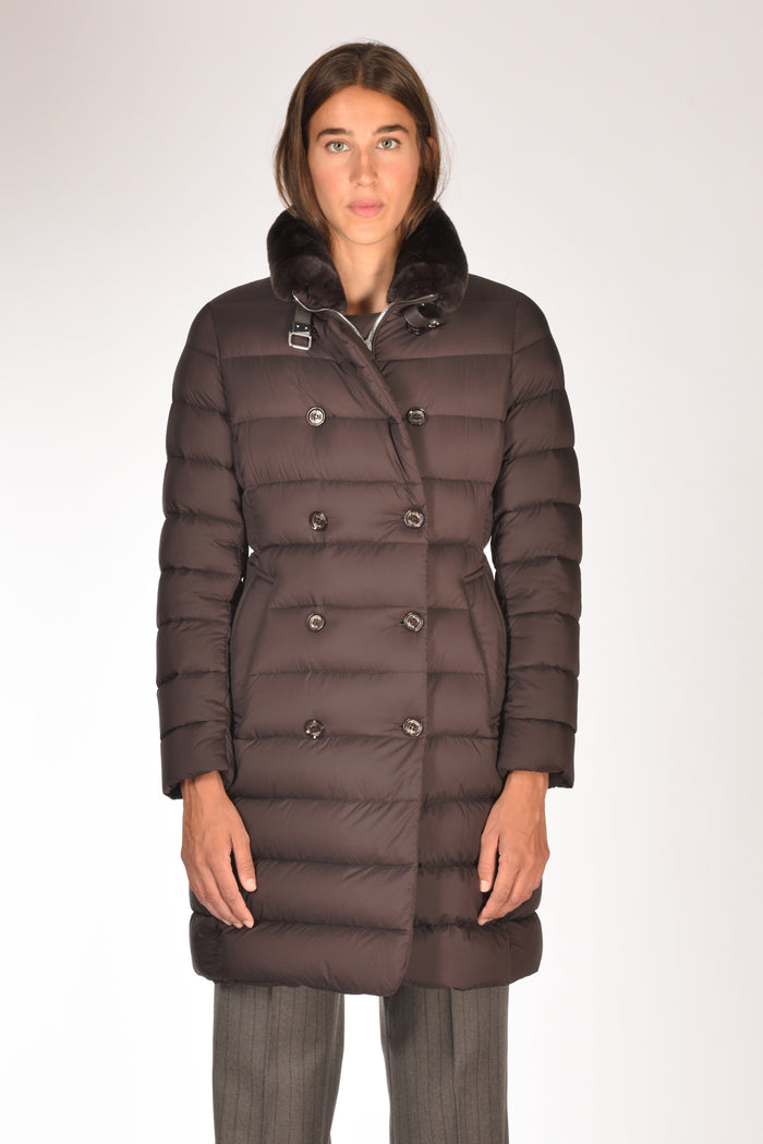 Moorer Piumino Longan Marrone Donna - 2