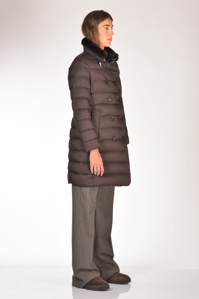 Moorer Piumino Longan Marrone Donna - 3