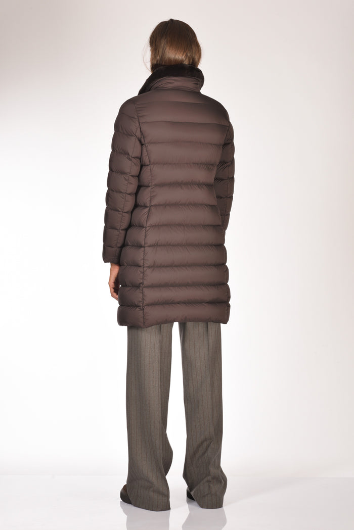 Moorer Piumino Longan Marrone Donna - 4