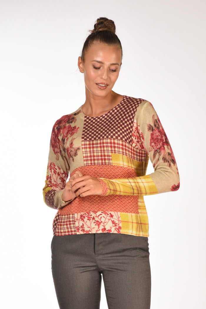 In Bed With You Maglia Stampata Beige/multicolor Donna - 1