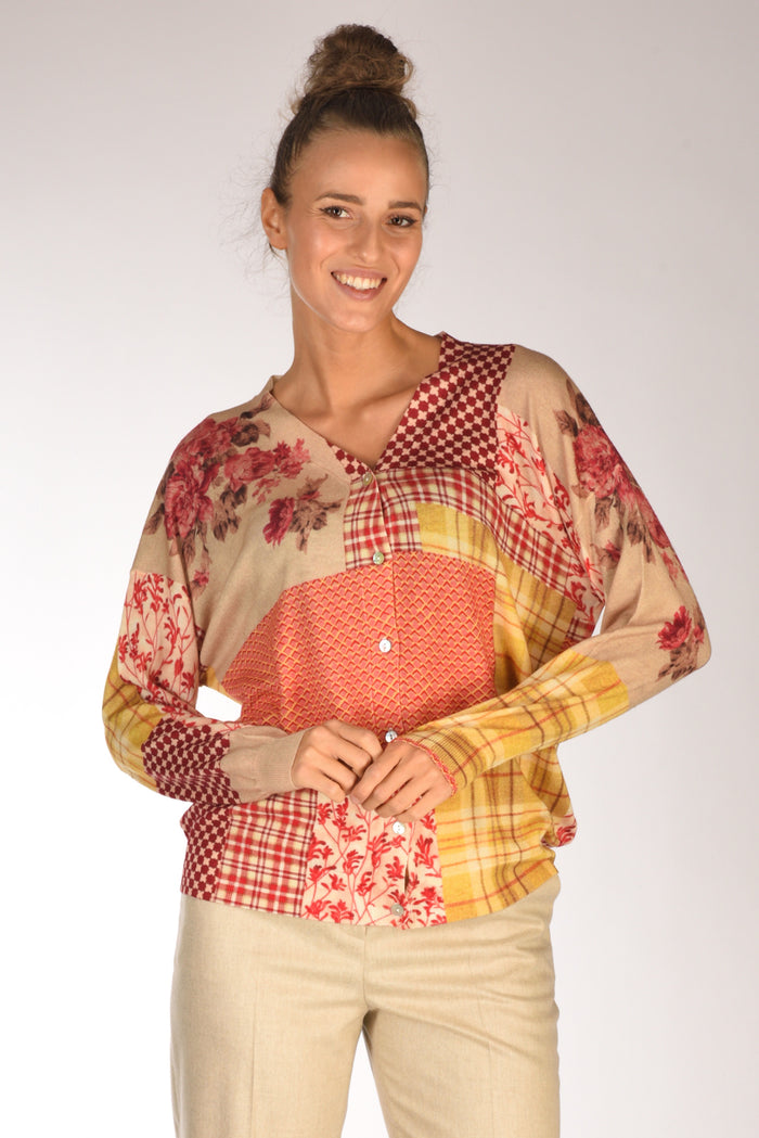 In Bed With You Maglia Stampata Beige/multicolor Donna - 1