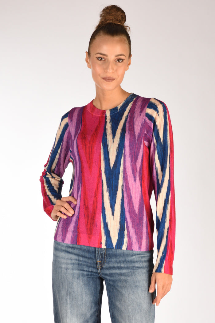 In Bed With You Maglia Stampata Rosa/viola Donna - 1