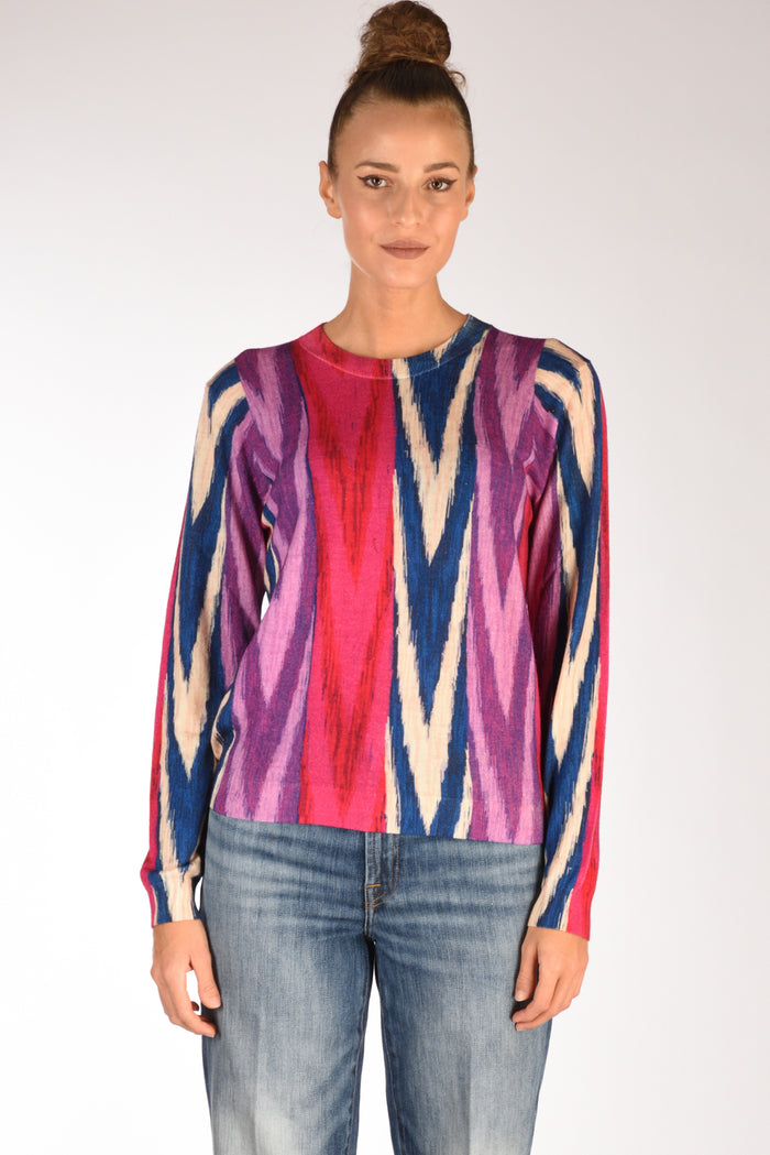 In Bed With You Maglia Stampata Rosa/viola Donna - 2