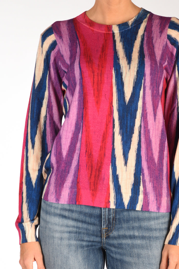 In Bed With You Maglia Stampata Rosa/viola Donna - 3