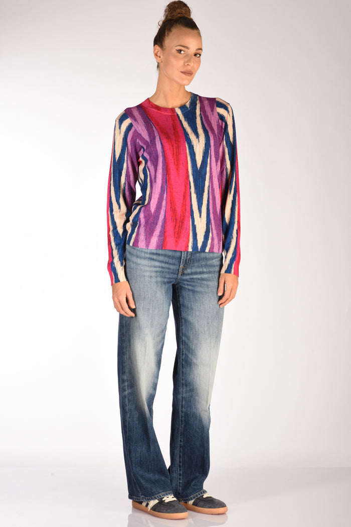 In Bed With You Maglia Stampata Rosa/viola Donna - 4